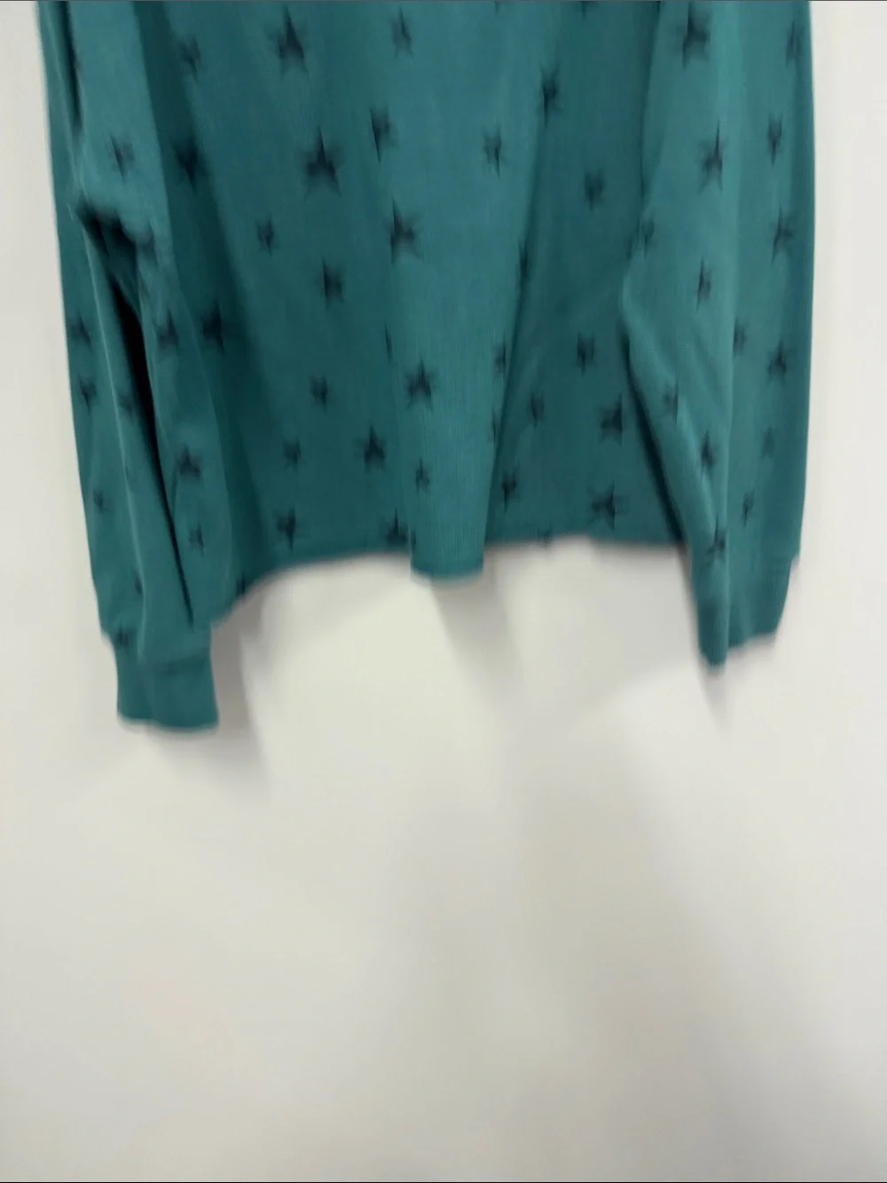 Old Navy Teal Star Print Sweatshirt M 8
